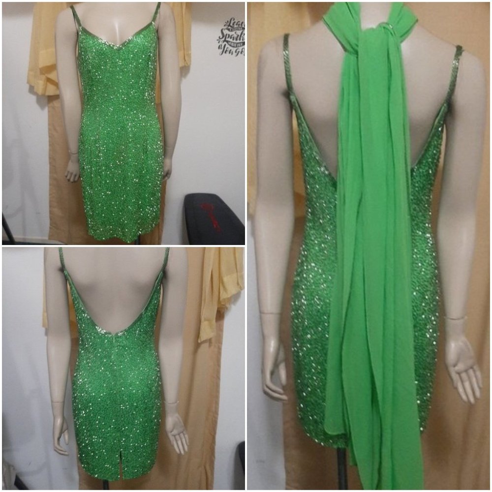 Vintage Black Tie Oleg Cassini Cocktail Dress